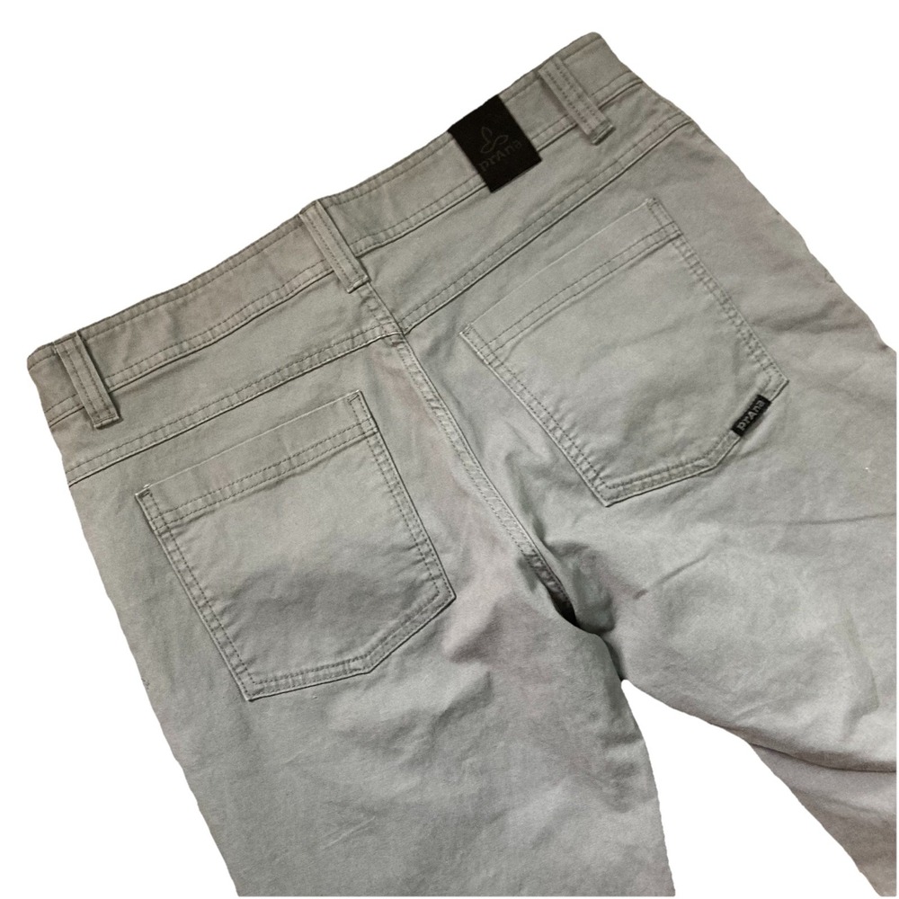 PrAna Pants Mens 33 Gray Slim Fit Organic Cotton Stretch Chino Casual - Picture 11 of 13